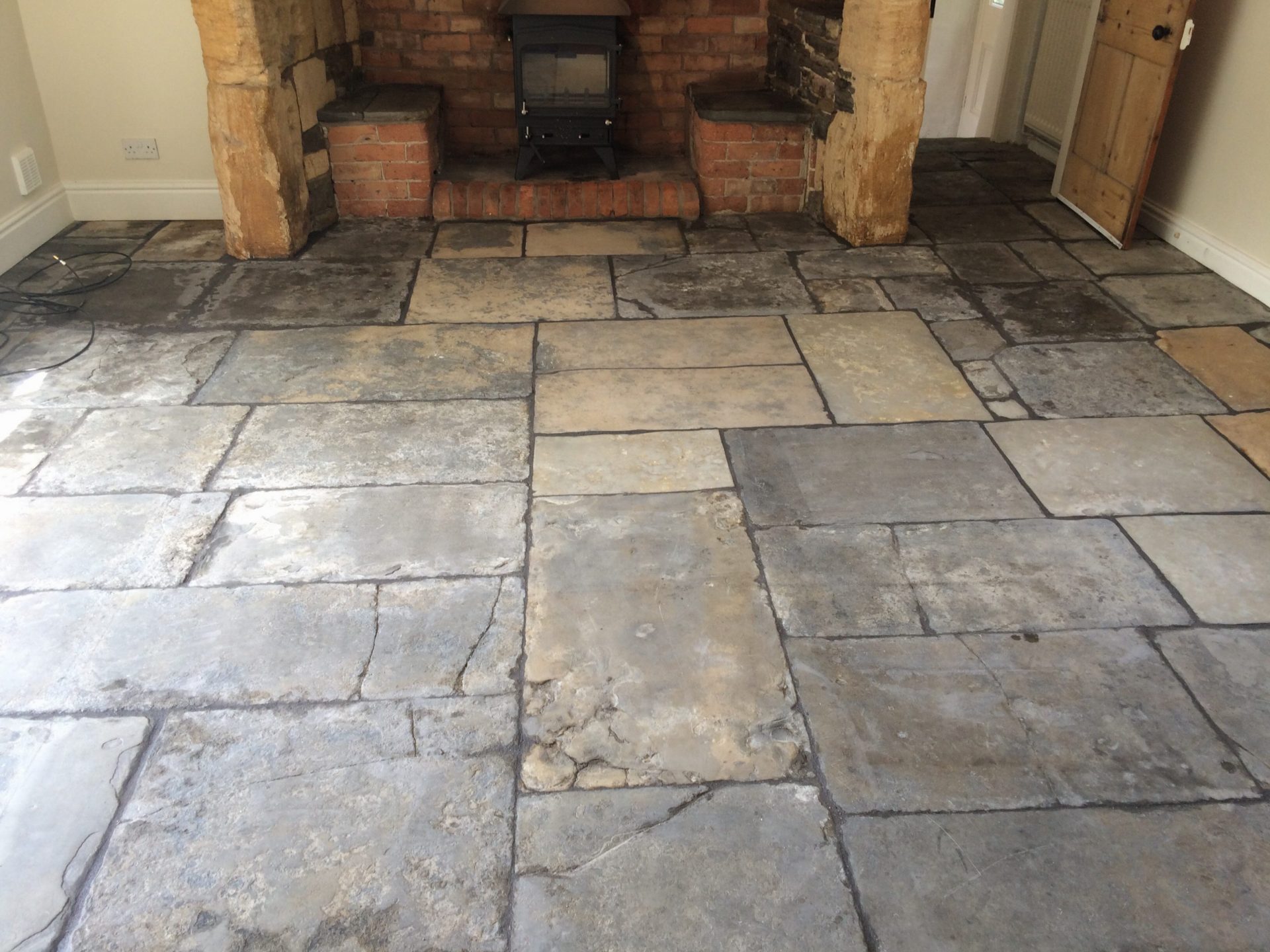 Flagstone floor Restored