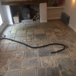 Flagstone floor