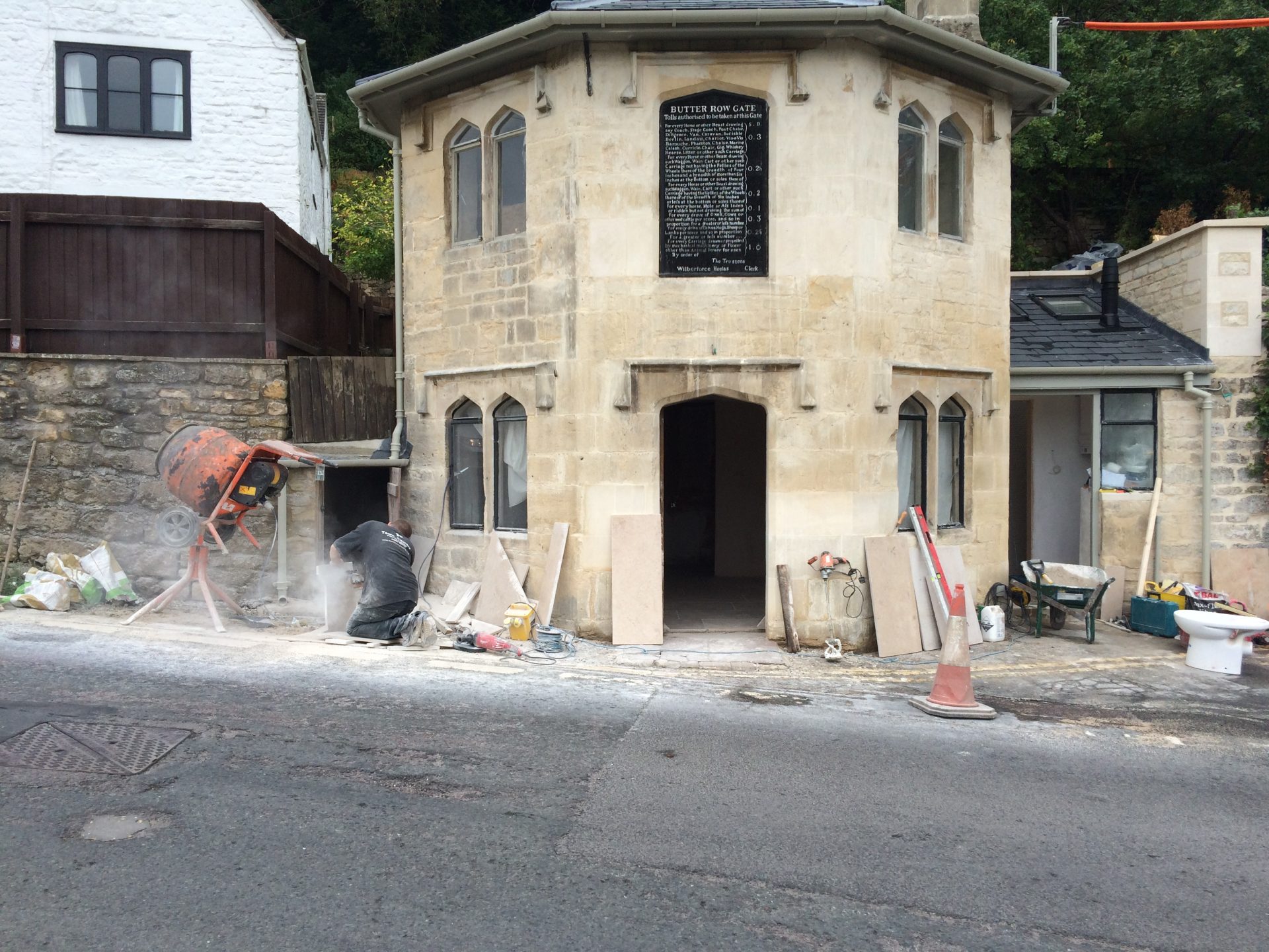 Limestone Floor laid on a Lime Screed