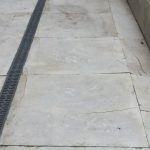 Damaged stone floor