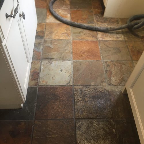 slate floor clean