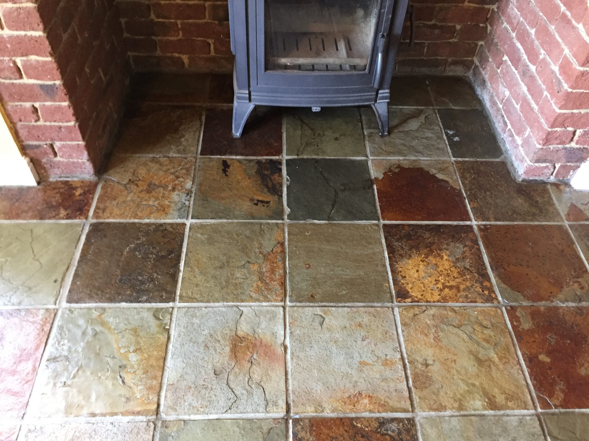 slate floor clean