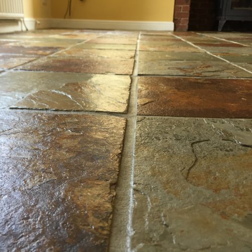 slate floor clean