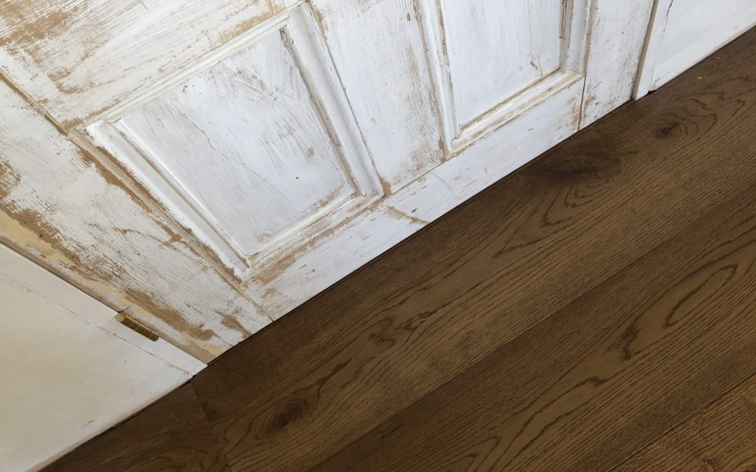 Engineered dark oak floor